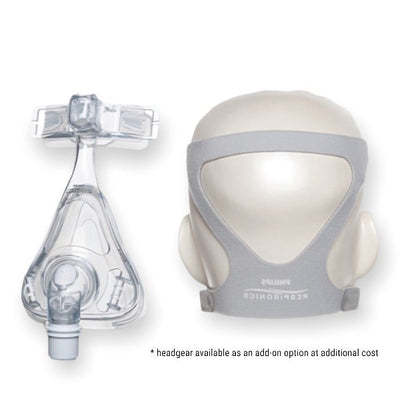 Philips Respironics Amara Silicone Full Face Mask Without Headgear | Kit - CPAPnation